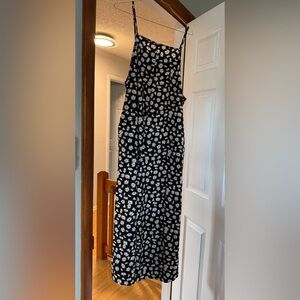 SHEIN Black Floral Print Maternity Jumpsuit